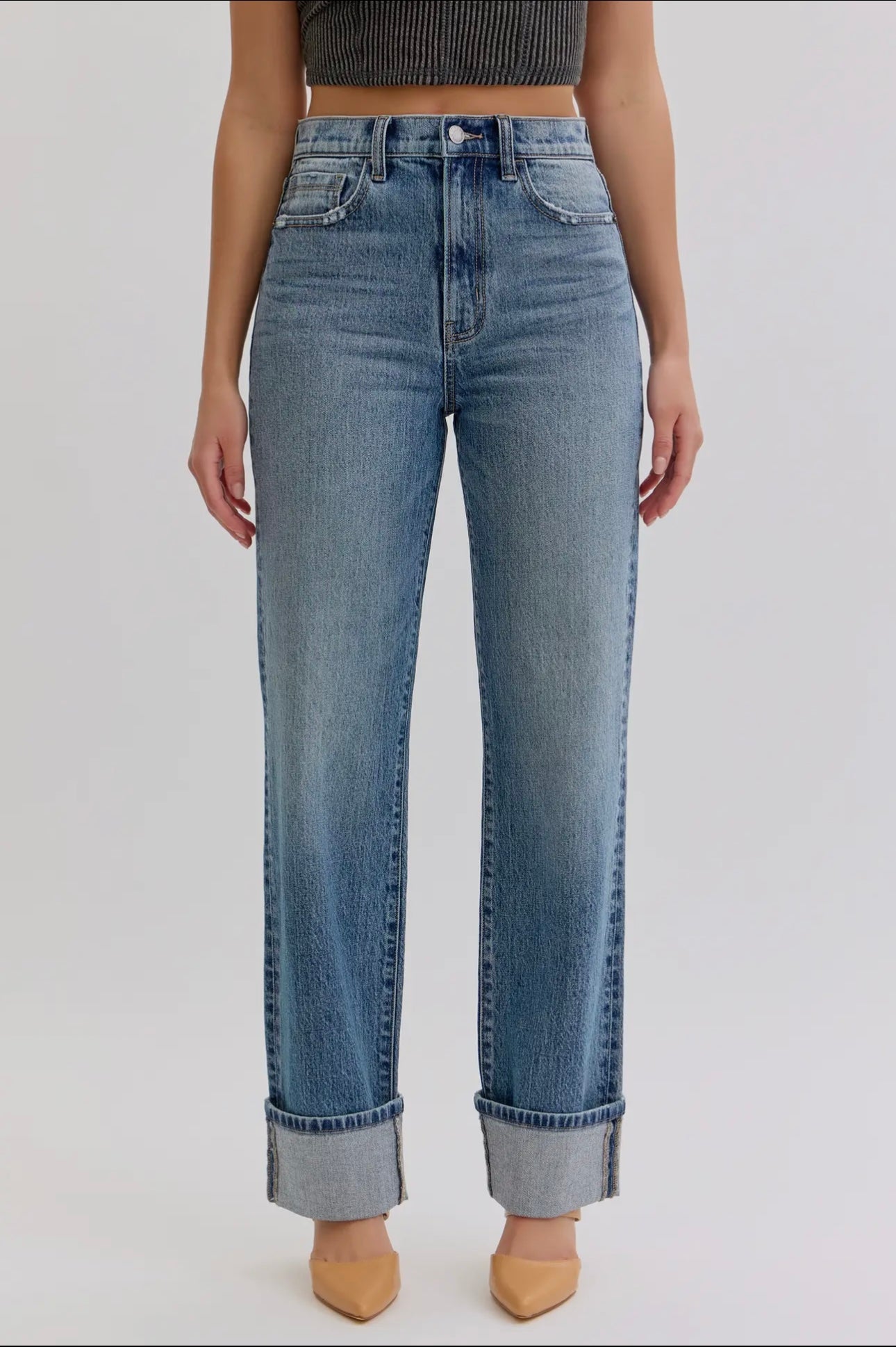 Super High Rise Dad Jean with Cuff