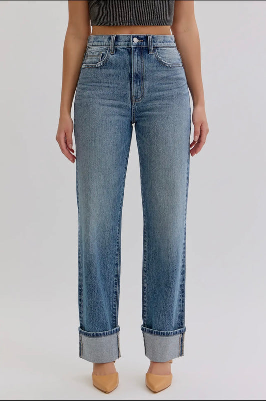 Super High Rise Dad Jean with Cuff