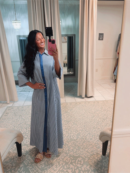 Navy Stripe Maxi