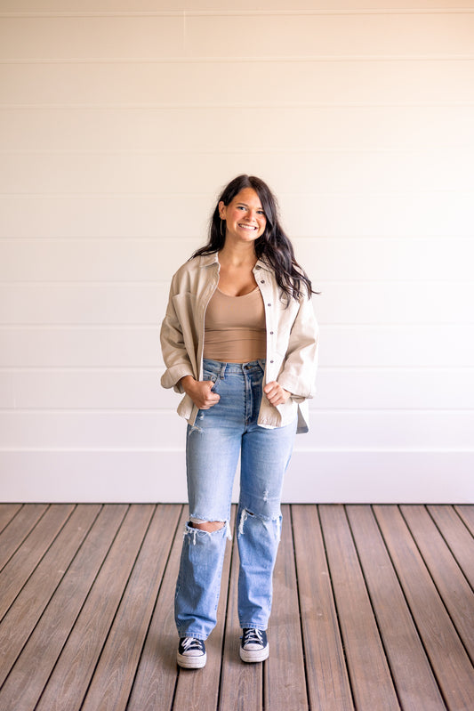 Everyday beige shacket