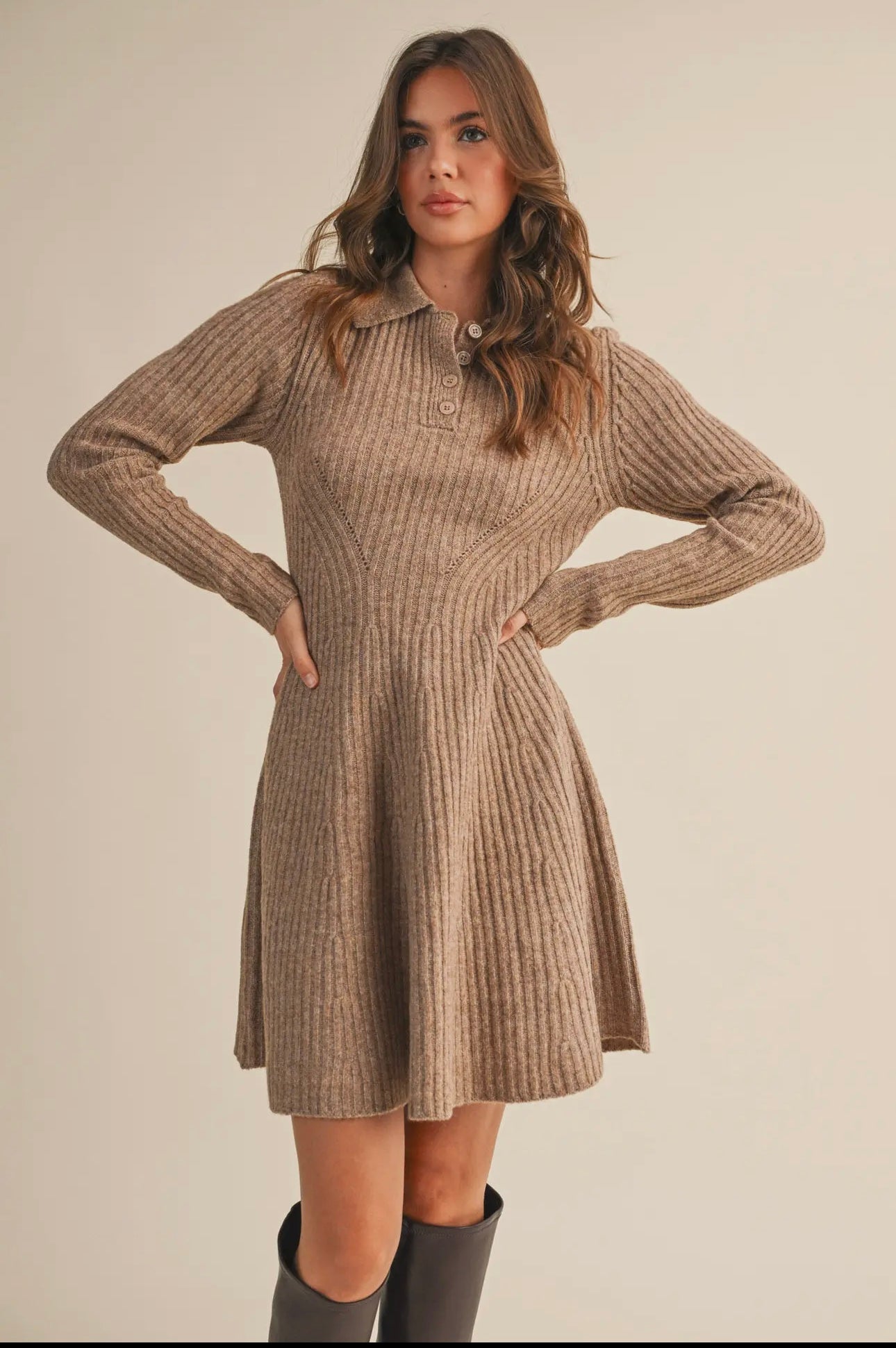 Ribbed Sweater Dress