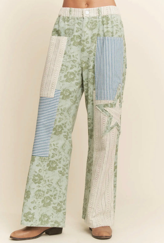 Patch Work Pants