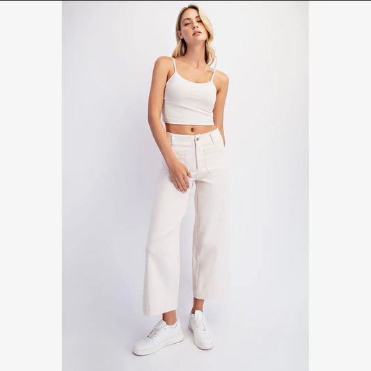 Twill Wide Leg Pant