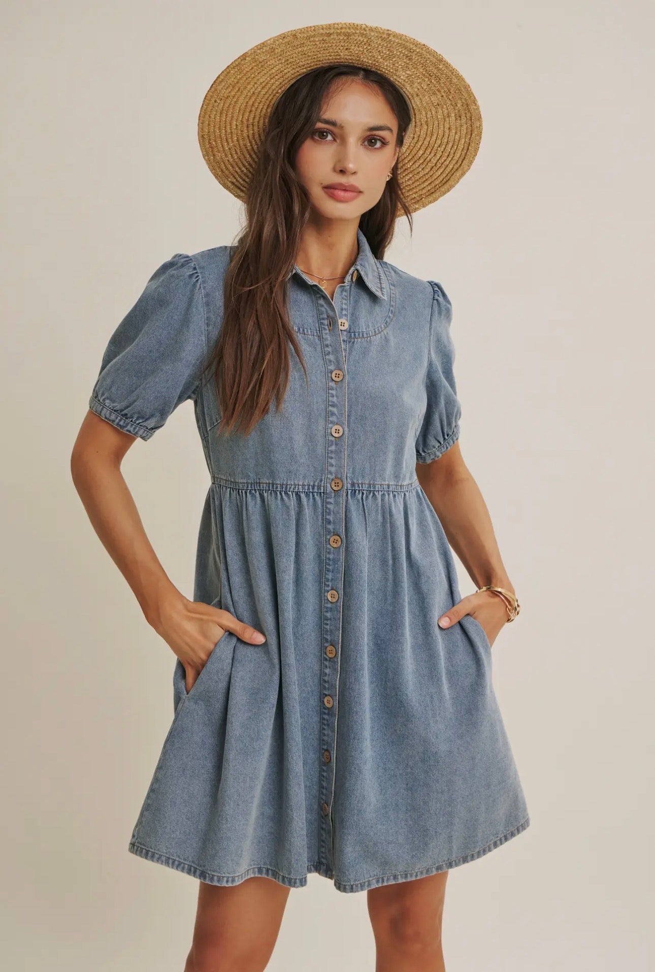 Babydoll Denim Dress