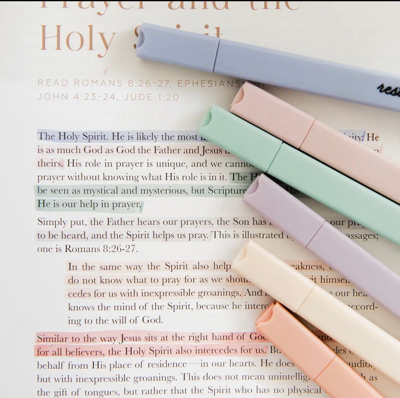 Muted Pastel Highlighters