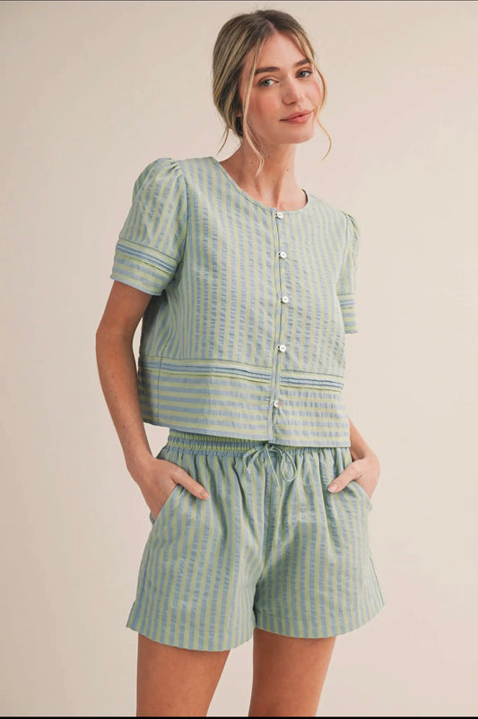 Stripe Short Set