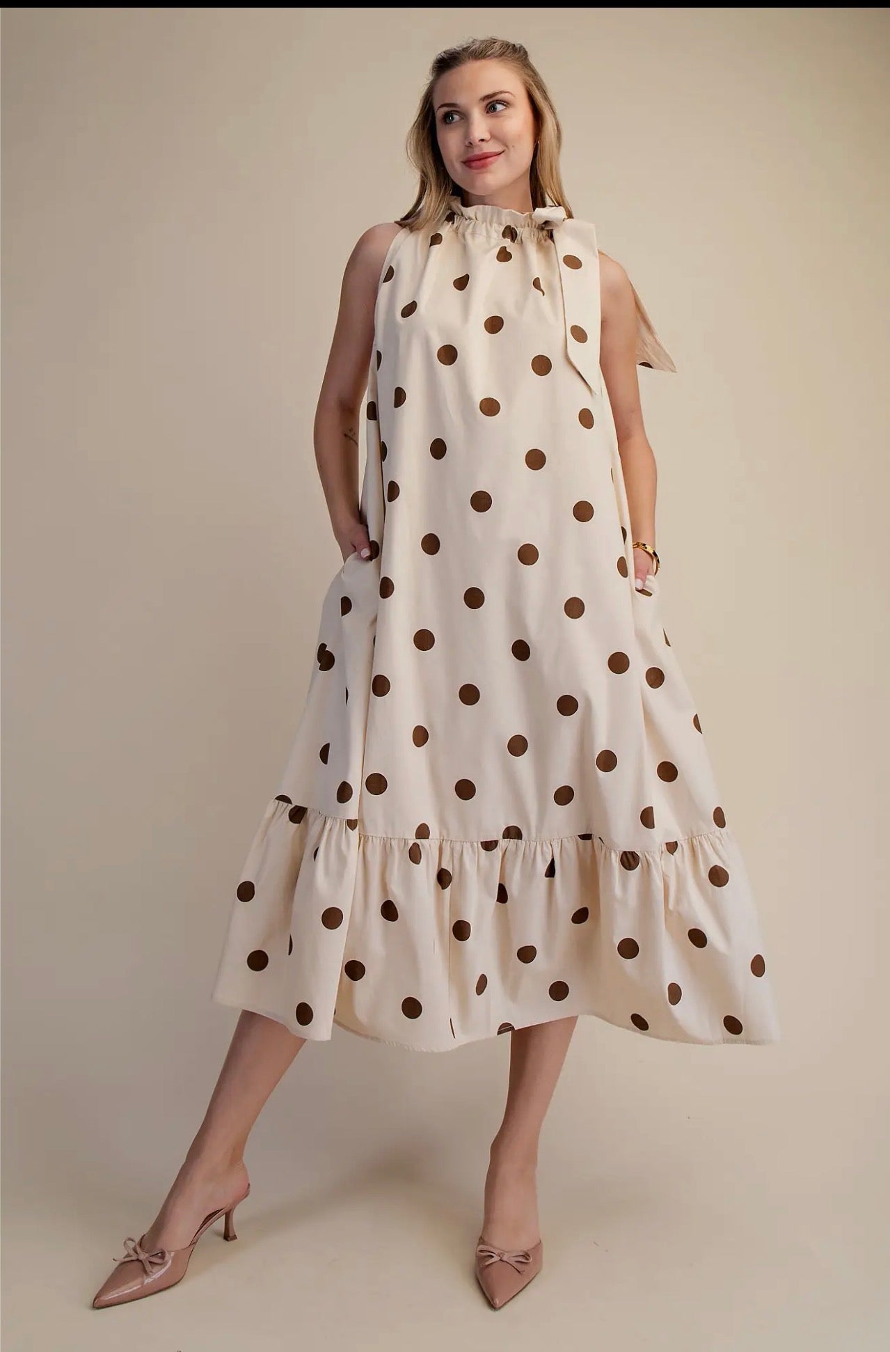 Polka Dot Midi Dress