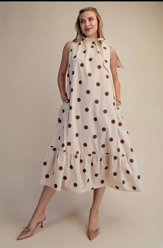 Polka Dot Midi Dress