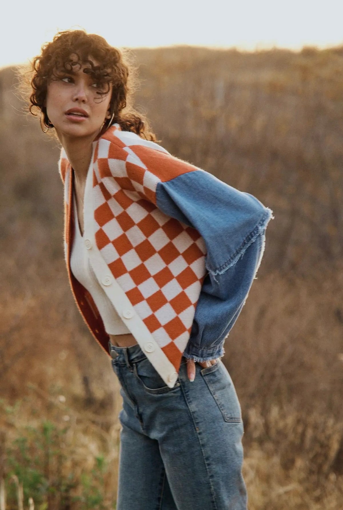 Checkerboard Cardigan
