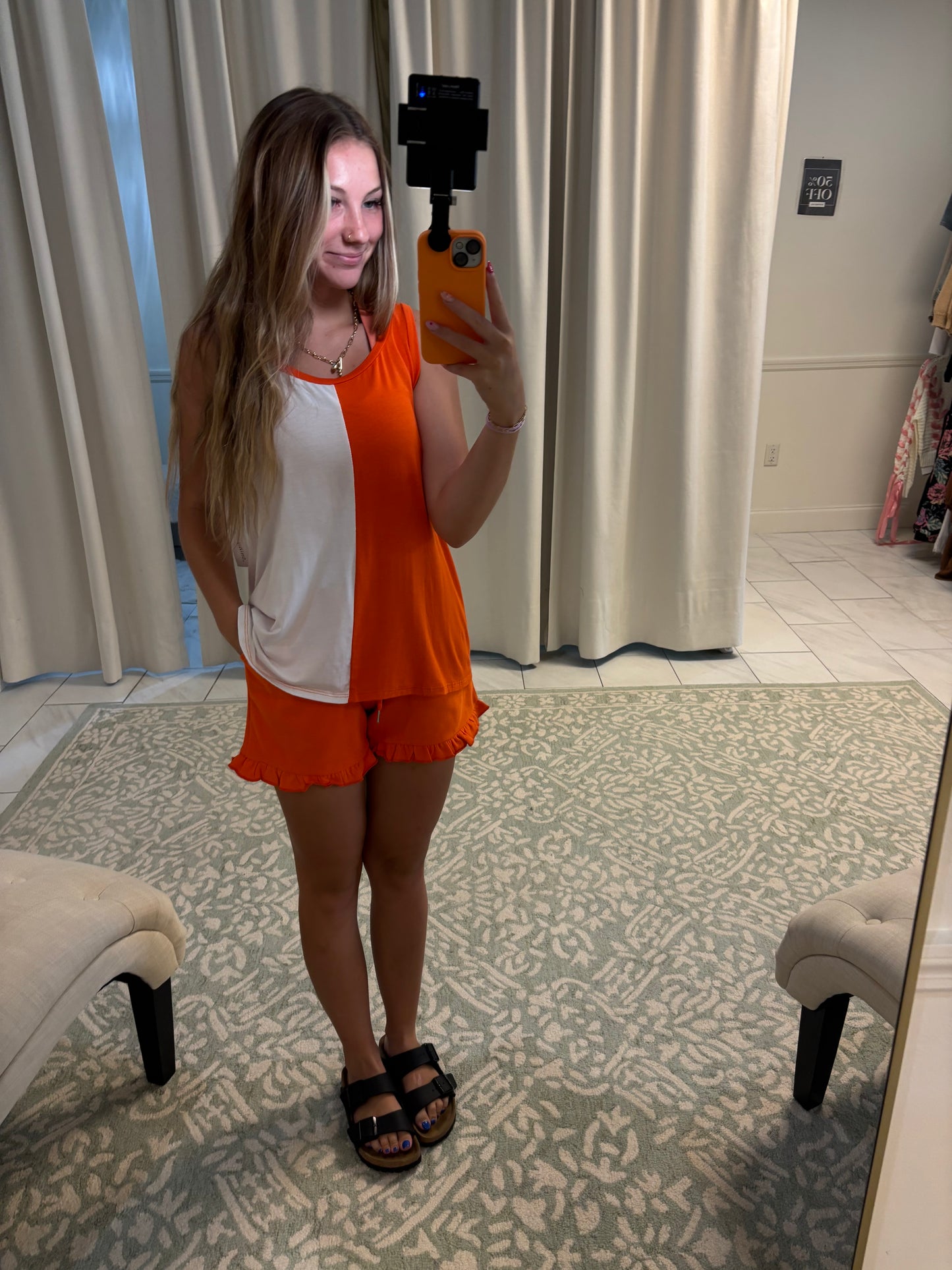 Orange/White Gamdeday Tank