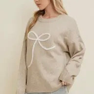 Neutral Ribbon Sweater