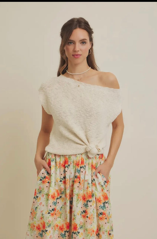 Summertime Off The Shoulder Sweater