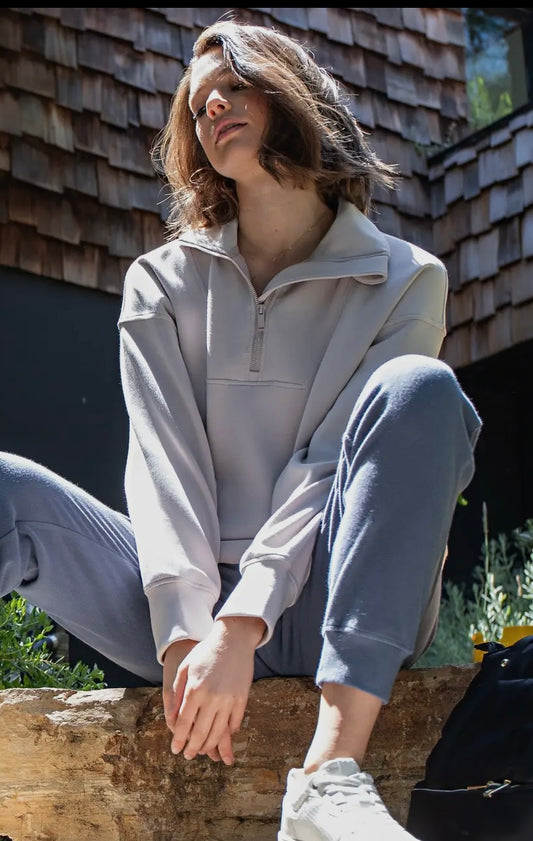 Half Zip Buttery Soft Crew Kneck
