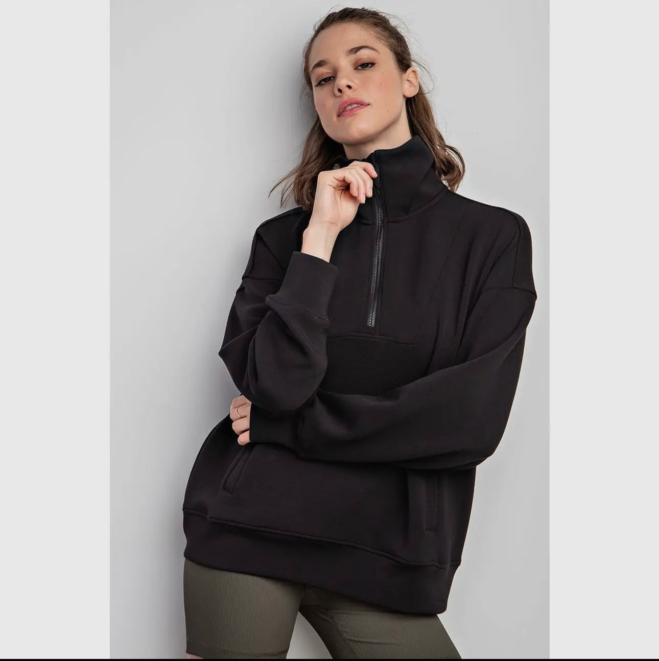 Half Zip Buttery Soft Crew Kneck